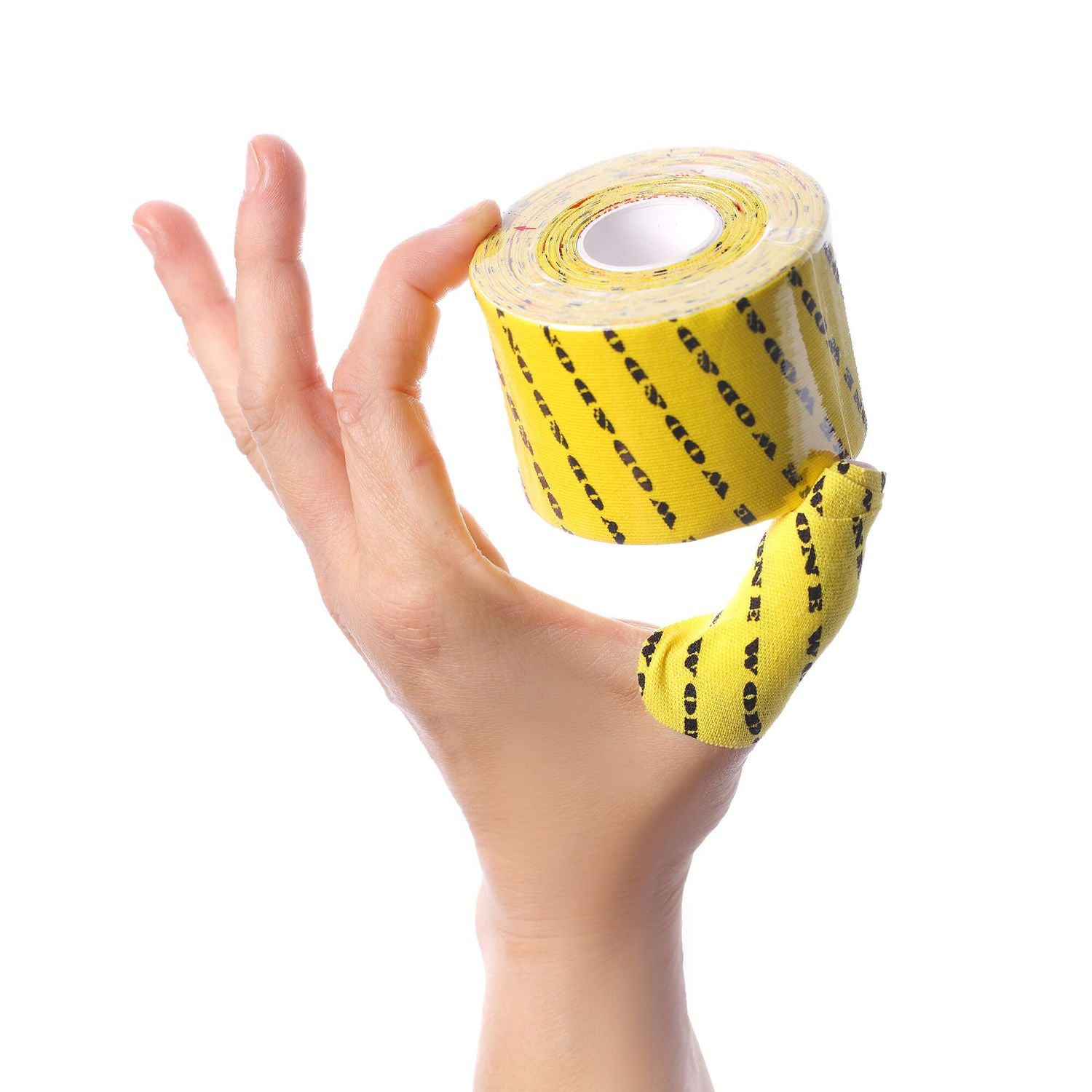 Precut Thumb Protection Tape Strips in a Roll - 2 x 6in - 32 strips - 1 Roll - $7.99 - yellow