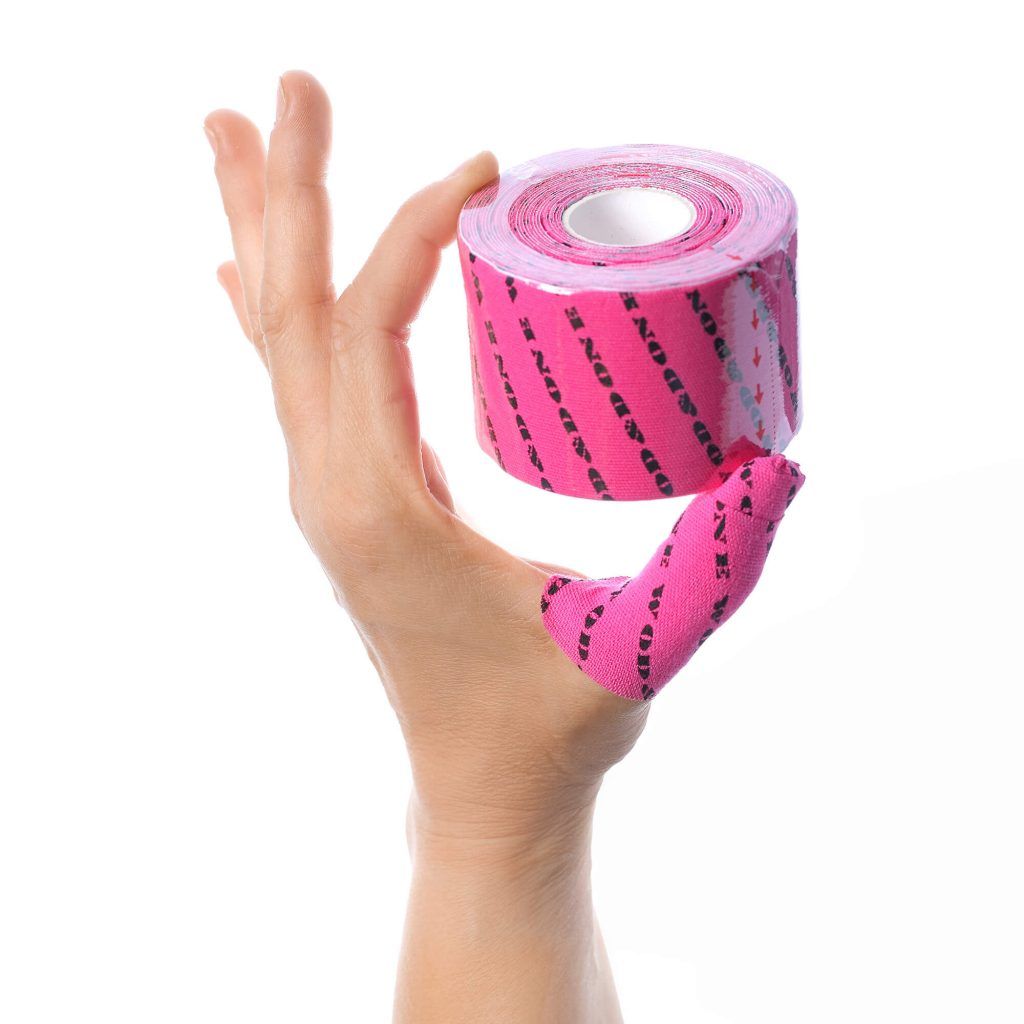 Precut Thumb Protection Tape Strips in a Roll - 2 x 6in - 32 strips - 1 Roll - $7.99 - hot-pink